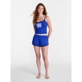 thumbnail image 2 of No Boundaries Sports Tank Top and Shorts Sleep Set, 2-Piece, Women's XS-XXL, 2 of 5
