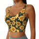 thumbnail image 2 of Balery Vintage Black Plaid Sunflower Sujetadores deportivos con espalda cruzada para mujer, acolchados, sin costuras, de alto impacto, ideales para yoga, gimnasio, entrenamiento y fitness.-, 2 of 8