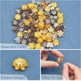 thumbnail image 4 of 96pcs Flower Bead Caps 3 Shapes Lotus Bead Caps Spacer Bead Caps Flower End Caps Iron 3D Bead Caps for DIY Jewelry Necklace Pendant Bracelet Earring Making Golden/Platinum, 4 of 6