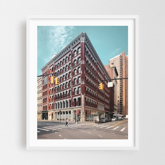 Astor Place - Manhattan New York Photography White Framed Wall Art Print 16 x 20 inches