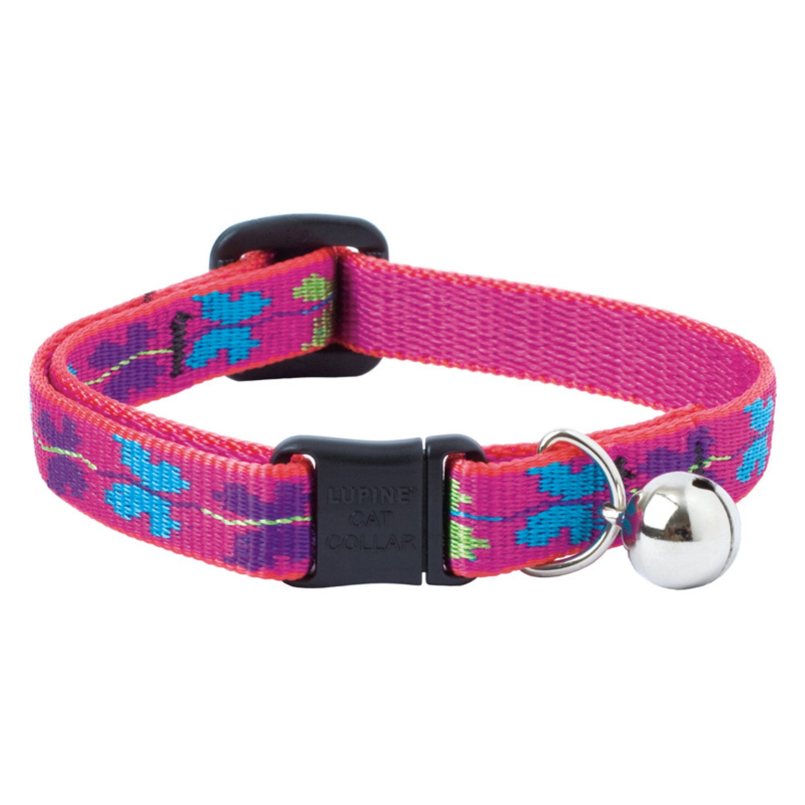 Lupine Collars and Leads Wing It Butterfly Pink Bell Cat Collar