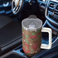 thumbnail image 4 of 40oz Snowflakes Tumbler with Lid and Straw Stainless Steel Double Wall Insulated Cup Christmas Holiday Gifts, 4 of 4