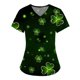 thumbnail image 4 of Puntoco moda mujer St. Patrick'S Day estampado manga corta cuello en V tops enfermería uniforme de trabajo Puntoco Puntoco-4490, 4 of 5