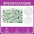 thumbnail image 4 of Girls Green Beige Abstract Placemats Set of 4 18"x12" Geometric Placemat for Kitchen Dining Table Decor Indoor Outdoor for Stripe Geometry Table Place Mats, Modern Groovy, 4 of 4