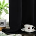 thumbnail image 4 of Curtainking Blackout Kitchen Curtains 34x36 inch 2 Panels Solid Rod Pocket Short Window Curtains for Bathroom Black, 4 of 8