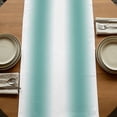 thumbnail image 5 of Aqua Teal White Ombre 108 Inch Table Runner, Modern Abstract Art Farmhouse Gradient Farmhouse Dresser Scarf Cotton & Linen Tablerunner for Dining/Kitchen Island/Holiday Party Décor 13" x 108", 5 of 9