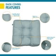 thumbnail image 5 of Duck Covers Water-Resistant Indoor Outdoor Seat Cushions, 19 x 19 x 5 inch, Grey Gull, 2 Pack, 5 of 9