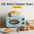 Elite Gourmet ETO147M New Collection Retro 2Slice Toaster Oven, Mint