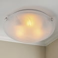 thumbnail image 3 of C Cattleya 6-Pack 12in Brushed Nickel Flush Mount Ceiling Light with Clouded Glass, 3 of 8