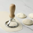 thumbnail image 2 of ABPETE Ravioli Cutter Stamp Mold Set, 7 pcs, 4 inch, with cutter and wooden rolling pin (regular style), 2 of 14