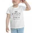 thumbnail image 3 of Kings Are Born In March Funny Toddler T-Shirts for Boys Girls (White, Youth M), 3 of 5