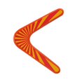 thumbnail image 2 of Dardo de maniobra de boomerang de madera deportes al aire libre equipo de madera juguete volador (naranja azul 2 piezas) oso de fresa  Electrónica, 2 of 4