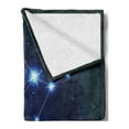 thumbnail image 2 of Virgo Soft Flannel Fleece Blanket, Virgo Constellation Alignment of Stars Universe Themed Galactic Illustration, Cozy Plush for Indoor and Outdoor Use, 50" x 60", Indigo Blue White, by Ambesonne, 2 of 5