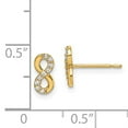 thumbnail image 7 of 14K Yellow Gold Madi K Infinity Symbol Cubic Zirconia Stud Earrings, 7 of 7