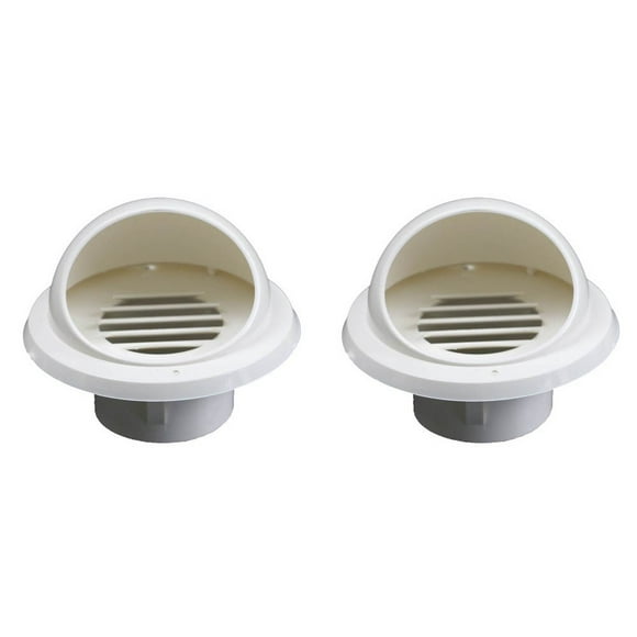 2pc PVC Ceiling Air Vent Ducting Ventilation Exhaust Grille Cover Outlet VentCap
