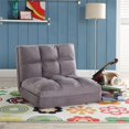 thumbnail image 2 of Posh Living FC40-09GR-UE Loungie Microsuede Foam Filling Steel Tube Frame Modern Flip Chair, Grey - 8.66 x 29.13 x 46.06 in., 2 of 7