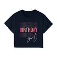 thumbnail image 4 of XIAONU Women's Birthday Letter Print Cropped T-Shirt Short Sleeve Crew Neck Pullover Tee Stretchy Playful Celebration T-Shirts, 4 of 4