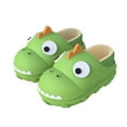 thumbnail image 6 of Generic Autumn And Winter Girls And Boys Slippers Flat Bottom Non Slip Soft Cover Heel Plush Warm And Comfortable Cute Dinosaur Shape Autumn Winter Clothes（4.5-5 Years Green）, 6 of 6