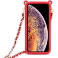 thumbnail image 2 of for iPhone 11 Pro Max Wallet Case with Neck Strap Crossbody Strap Lanyard Handbag Wrist Strap Protective Cover Credit Card Holder Slot Purse for Girls Women Case for iPhone 11 Pro Max Red, 2 of 15