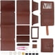 thumbnail image 1 of Kits de billetera DIY para hombre, color marrón, moderno, para tarjetas de crédito. Incluye herramientas clásicas para manualidades. Kit de billetera hecha a mano. Regalos de billetera., 1 of 7
