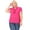 Dark Fuchsia, variant on Women's Plus Size Casual Solid Petal Sleeve Bow Tie Neck Short Sleeve Blouse Shirt Top