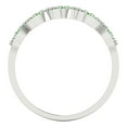 thumbnail image 5 of 0.1 ct Brilliant Round Cut Simulated Green Diamond 14k White Gold Stackable Band SZ 10.75, 5 of 6