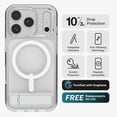 thumbnail image 4 of ZAGG Clear Snap with Kickstand - Apple iPhone 17 Pro Clear Case with MagSafe and Built-In Kickstand, 4 of 17