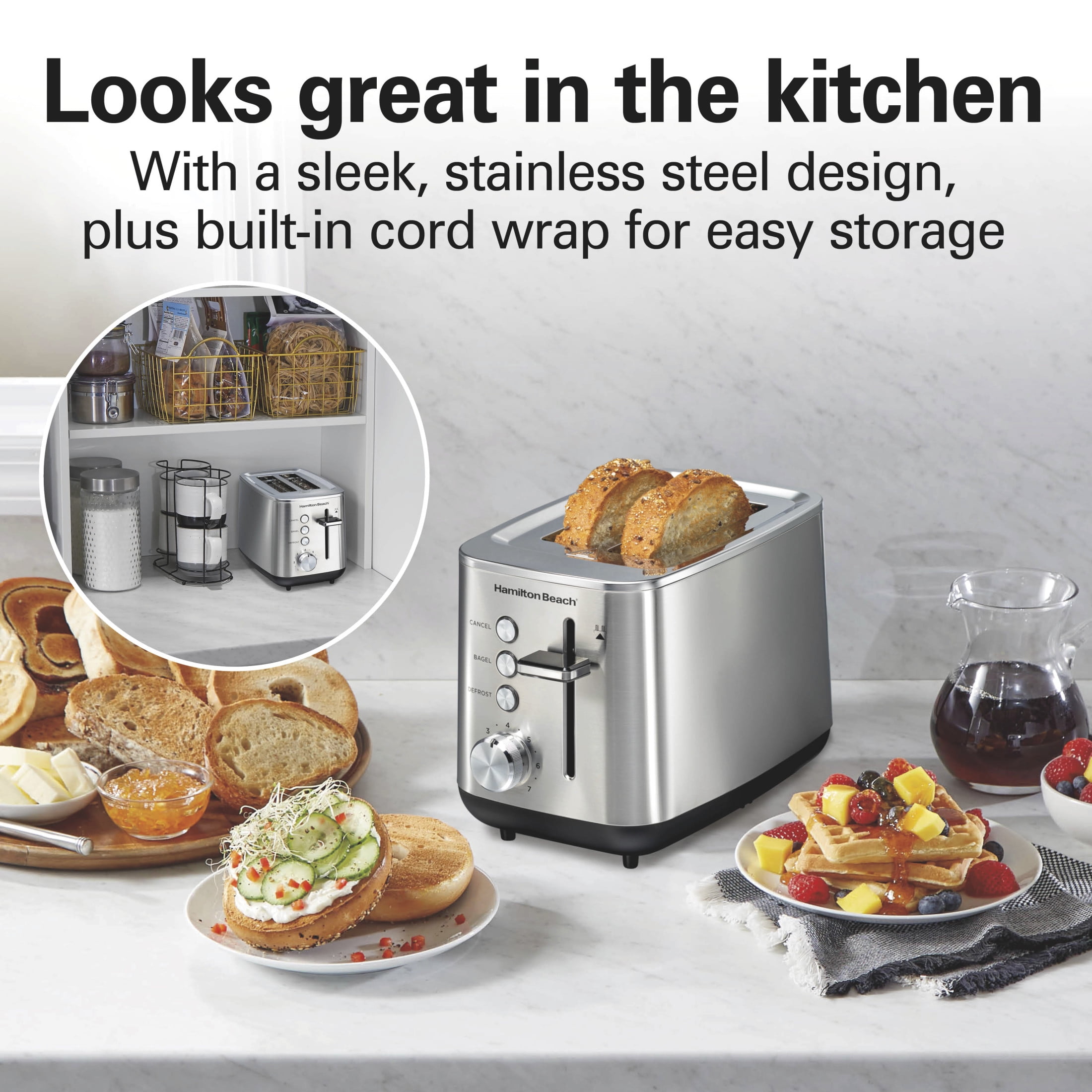 アメリカントースト　Hamilton Beach Hamilton Beach 2 Slice Toaster, Wide Slots, Bagel Function, Toast