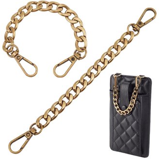 Handmade Purse Chain Strap - Aluminum Shoulder Or Crossbody Strap - Replacement Handbag Handle 6 thumbnail image