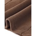 thumbnail image 5 of INSPIRE CHIC Ribbed Knit Dress for Women Long Sleeve Crew Neck Basque Waist Flowy A Line Knitted Dresses S Brown, 5 of 6