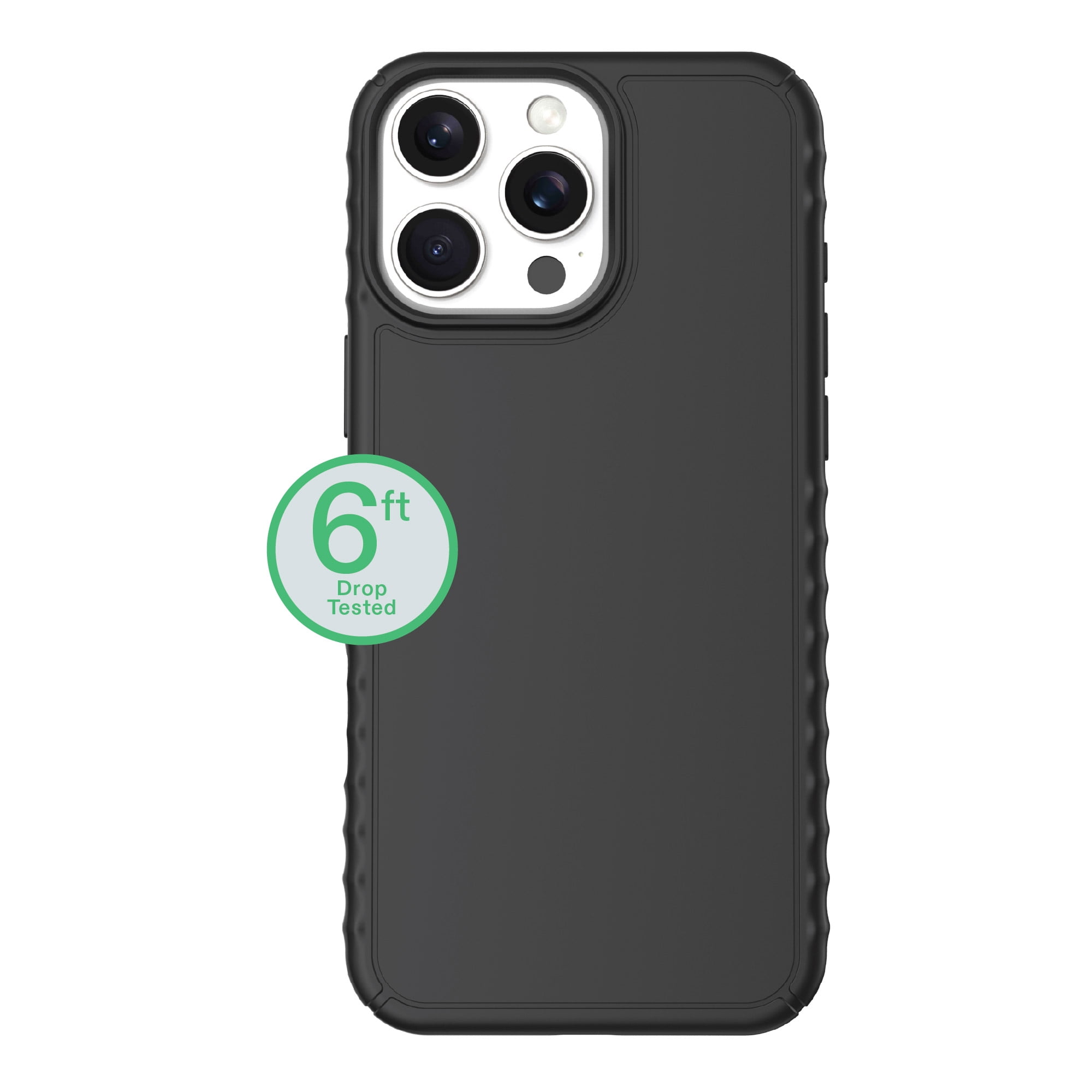 onn Protective Gel Phone Case for iPhone 16 Pro - Black