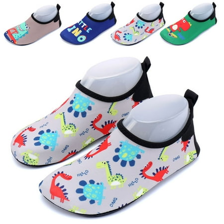

XWQ Toddlers Kids Boy Dinosaur Beach Swimming Water Sports Socks Anti-slip Shoes
