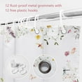 thumbnail image 6 of Spring Easter Bunny Shower Curtains, Bathroom Cute Rabbits Floral Plant Watercolor Flower Bath Curtain Set with Hooks, Home Bathroom Bathtubs Decor Washable Durable Fabric, 72"x72", 6 of 7