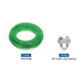 thumbnail image 3 of Uxcell 1/16 Green Vinyl Coated Wire Ropes 328ft Galvanized Steel with 10PCS M3 Loop Sleeves, 3 of 7