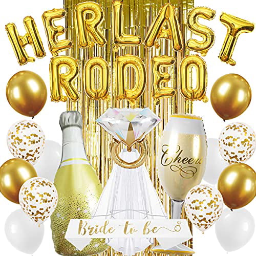 Bachelorette Party Decorations Cowgirl Bachelorette Party with Her Last Rodeo Bridal Shower Decorations Western Country Wild West Themed 