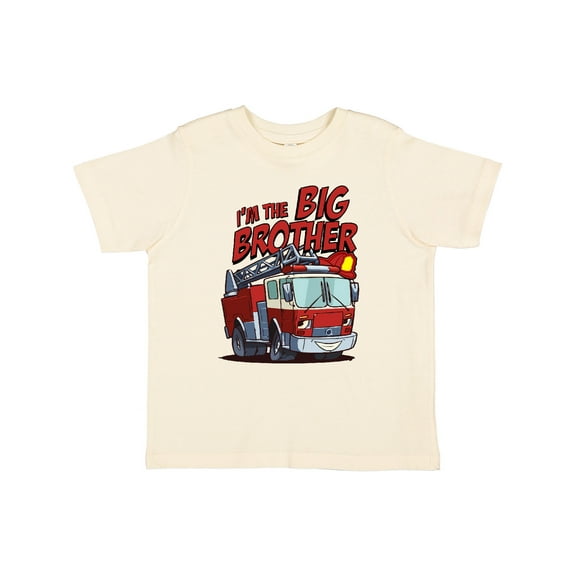 Inktastic Big Brother Fire Truck Boys Toddler T-Shirt