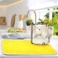thumbnail image 5 of IAUYY 18 x 24 Inch Dish Drying Mat Dish Drying Mat Microfiber Kitchen Mats Large Counter Absorbent Dish Pad Drainer Rack Yellow Twill Stripe, 5 of 8