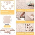 thumbnail image 3 of 16 Pcs Foam Floor Baby Tiles 11.81 x 11.81 inches Foam Floor Mats Play Mats Bulk with Borders Interlocking for Kids Baby Playroom Nursery Gym（Beige）, 3 of 13