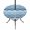 White Blue, variant on Round Outdoor Tablecloth with Umbrella Hole and Zipper, Teal Brown Ombre Tablecloth with Elastic Waterproof, Geometric Striped Water Ripple White Patio Table Covers for 31" - 35" Picnic Pool Tables