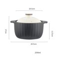 thumbnail image 2 of Home Cooking Pot Ceramic High Temperature Resistant Soup Casserole 1.8L/2.5L Porridge Stew Pot with Lid, 2 of 3
