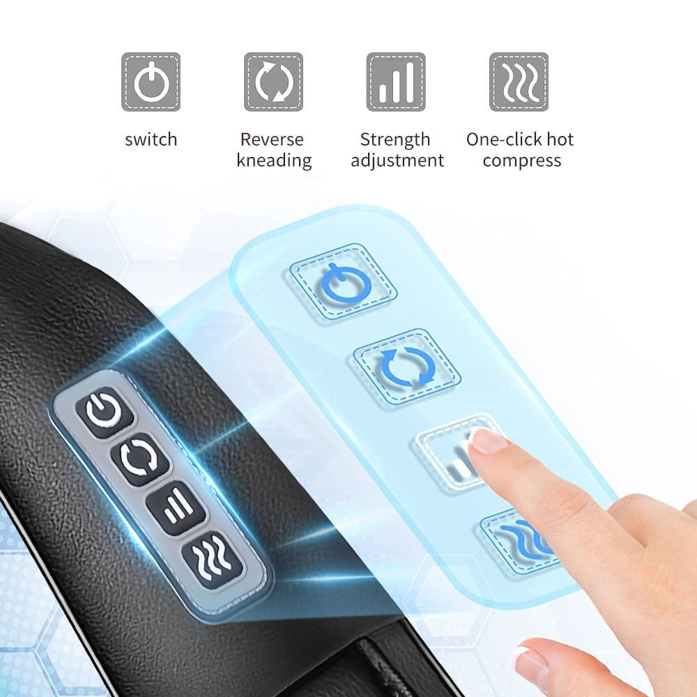 Ikristin Shiatsu Neck Massager with Heat, Kneading Massage for Neck, Back & Shoulder Muscle Relief, Gift for Women Men Mom Dad, Father's Day Mother's Day Christmas
