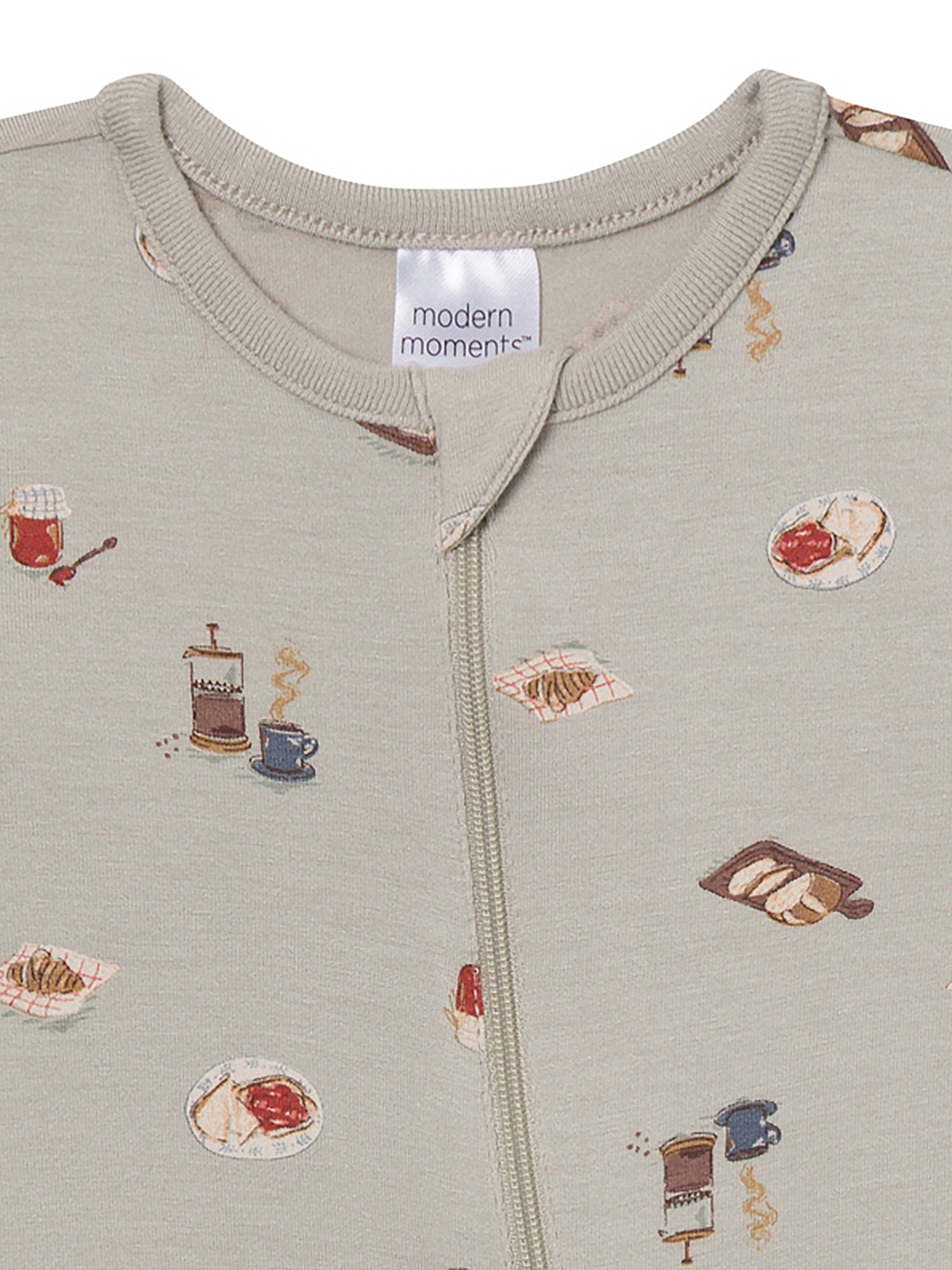 Modern Moments by Gerber Neutral Two-Way Zip Viscose Coverall, Sizes Newborn - 24 Months