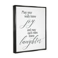 thumbnail image 3 of May Your Walls Know Joy Uplifting Phrase Inspirational Graphic Art Jet Black Framed Art Print Wall Art, 3 of 6