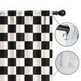thumbnail image 4 of Blackout Kids Curtains,Black and White Checkered Pattern Childrens Insulated Curtains Set Of 2,Bedroom Essentials,Toddler Room Decor 42"x63", 4 of 5
