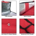 thumbnail image 6 of Trailmaker Pizza Bags for Delivery, Insulated Pizza Delivery Bag for Delivery Drivers, 20" x 20" x 6" Pizza Warmer Bags for Carry Hot, Commercial Food Warmers for Catering, Pizza Carrier, Red, 6 of 7
