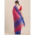 thumbnail image 3 of Rajnandini Sarees for Women Magenta and Blue Cotton Woven Traditional Indian Saree with Unstitched Blouse, 3 of 5