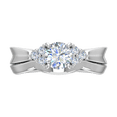 thumbnail image 3 of 3/4 Carat Diamond Bridal Ring Band Set in 14K White Gold (Ring Size 10), 3 of 5