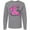 AC-Heather Grey, variant on Inktastic Love, Care, Cure Breast Cancer Awareness Pink Ribbon Long Sleeve T-Shirt