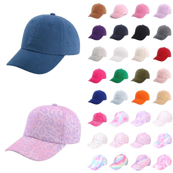 Djtdsds kids Hats Cotton Baseball Cap Lightweight Breathable Print Adjustable Sun Hat for Girls Size:2-7 Years