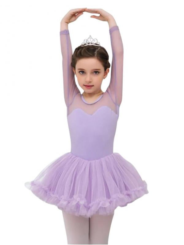Details about   Kids Girls Ballet Dance Costumes Gymnastics Shorty Leotard Mesh Tutu Skirt Set 